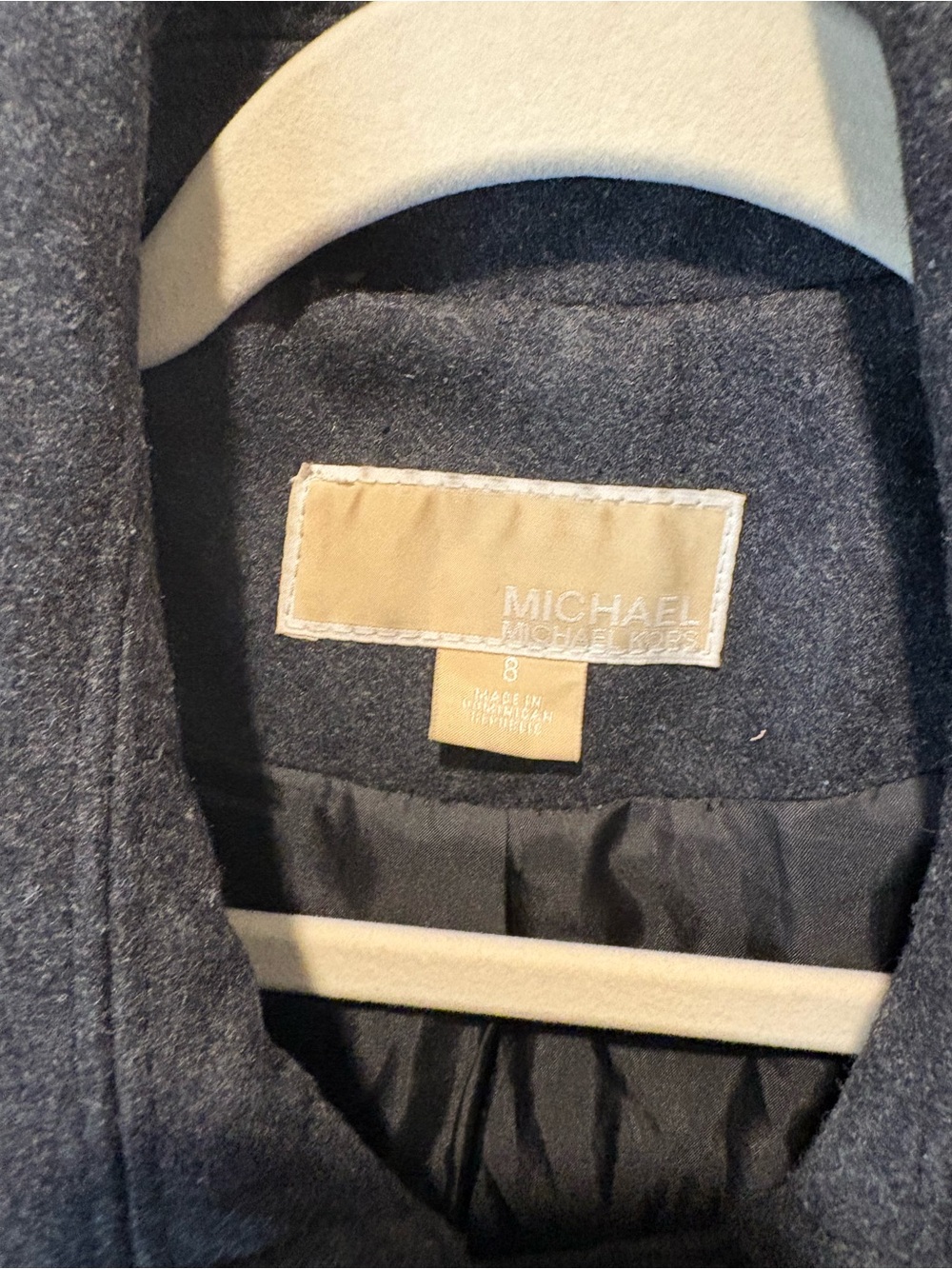 Michael Kors Black Wool-Blend Belted Trench Coat with Gold Hardware - Picture 5 of 9